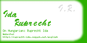 ida ruprecht business card